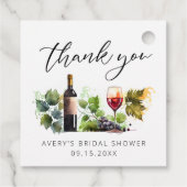 エレガントな水彩ワイナリー 感謝 フェイバータグ (裏面)