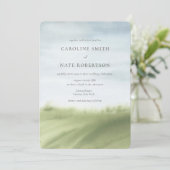 エレガントな水彩地方風景の結婚式 招待状 (スタンド正面)