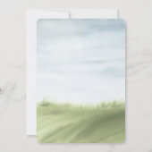 エレガントな水彩地方風景の結婚式 招待状 (裏面)