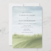 エレガントな水彩地方風景の結婚式 招待状 (正面)