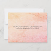 エレガントな水彩大理石スクリプト ゴールドハート サンキューカード (裏面)