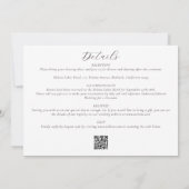 エレガントな水彩孔雀オールインワン結婚式 招待状 (裏面)