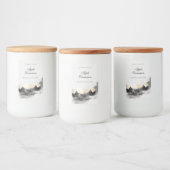 エレガントな水彩山ローソク フードラベル (ボトル)