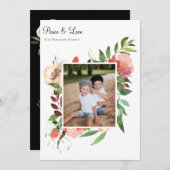 エレガントな水彩植物花写真 シーズンカード (正面/裏面)