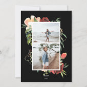 エレガントな水彩植物花写真 シーズンカード (裏面)