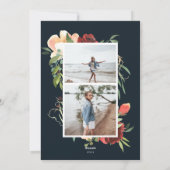 エレガントな水彩植物花写真 シーズンカード (裏面)