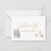 エレガントな水彩画のくるみ割り人形バレエの感謝祭 ノートカード (正面)