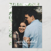 エレガントな水彩画のアイvoriウェディング・セーブ・ザ・デート 招待状 (正面/裏面)