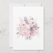 エレガントな水彩画のアフリカ系アメリカ人花嫁の結婚式 招待状 (裏面)