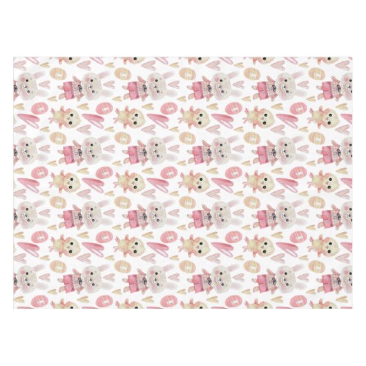 エレガントな水彩画のイースターパターン|テーブルクロス テーブルクロス (正面(横))