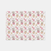 エレガントな水彩画のイースターパターン|フリースブランケット フリースブランケット (正面(横))