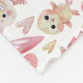 エレガントな水彩画のイースターパターン|フリースブランケット フリースブランケット (角)