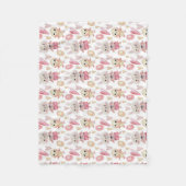 エレガントな水彩画のイースターパターン|フリースブランケット フリースブランケット (正面)