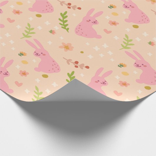 エレガントな水彩画のイースターパターン|包装紙 ラッピングペーパー (角)
