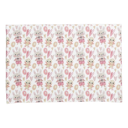 エレガントな水彩画のイースターパターン|枕カバー 枕カバー (正面右)