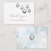 エレガントな水彩画のクリスマスありがとうベイビー ノートカード (正面/裏面)