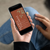 エレガントな水彩画のグリーン テラコッタ フォリアージ 招待状