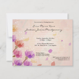 エレガントな水彩画のチューリップのウェディングシャワーの招待 招待状