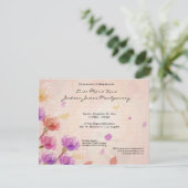 エレガントな水彩画のチューリップのウェディングシャワーの招待 招待状 (スタンド正面)