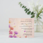 エレガントな水彩画のチューリップ　フォーマルな結婚式の招待状 招待状 (スタンド正面)