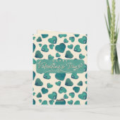 エレガントな水彩画のバレンタインデーカード シーズンカード (裏面)