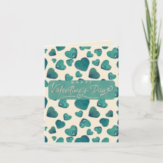 エレガントな水彩画のバレンタインデーカード シーズンカード