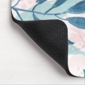 エレガントな水彩画のパステルはモノグラムを去ります マウスパッド (コーナー)