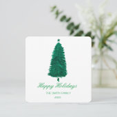 エレガントな水彩画のホリデーカード シーズンカード (スタンド正面)