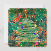 エレガントな水彩画のホリデーカード シーズンカード (裏面)