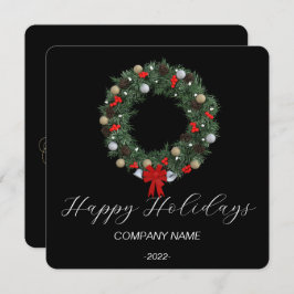 エレガントな水彩画のホリデーカード シーズンカード