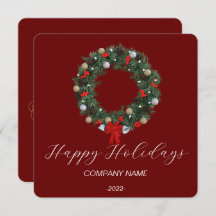 エレガントな水彩画のホリデーカード