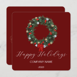 エレガントな水彩画のホリデーカード シーズンカード