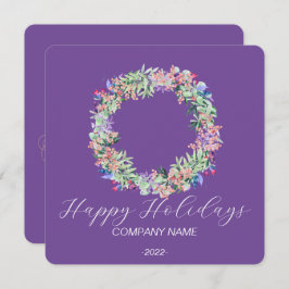 エレガントな水彩画のホリデーカード シーズンカード