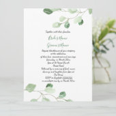 エレガントな水彩画のユーカリのウェディング 招待状 (スタンド正面)