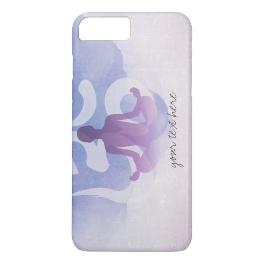 エレガントな水彩画のヨガ瞑想ポーズオームシンボル Case-Mate iPhoneケース (裏面)