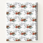 エレガントな水彩画のルースドクリスマスホリデーレシピ ノートブック (裏面)