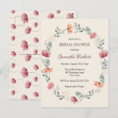 エレガントな水彩画のワイルドフラワーの花嫁のシャワー ポストカード (正面/裏面)