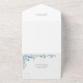 エレガントな水彩画のワイルドフラワー ウェディング オールインワン招待状 (外側)