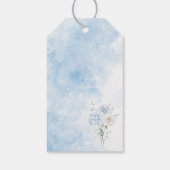 エレガントな水彩画の愛が花開く ピンクのフロギフトタグ ギフトタグ (裏面)