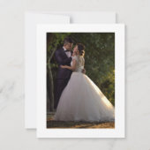 エレガントな水彩画の教会の結婚式の写真 サンキューカード (裏面)