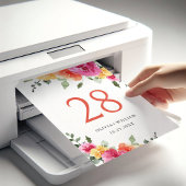 エレガントな水彩画の明るいピンクの花の結婚式 招待状