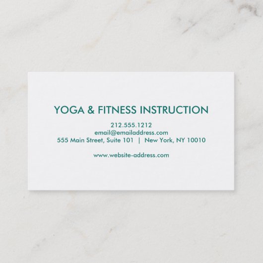 エレガントな水彩画の曼荼羅のヨガのインストラクターのロゴ 名刺 (裏面)