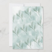 エレガントな水彩画の松の枝のクリスマス パーティー 招待状 (裏面)