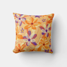 エレガントな水彩画の桃色の梅の淡い花模様 クッション