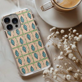 エレガントな水彩画の植物の葉のグリーン iPhone 16ケース