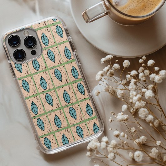 エレガントな水彩画の植物の葉のグリーン Case-Mate iPhoneケース