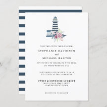 エレガントな水彩画の灯台　海事　ミニマリスト