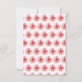 エレガントな水彩画の花のクリスマスの休日のパーティ 招待状 (裏面)