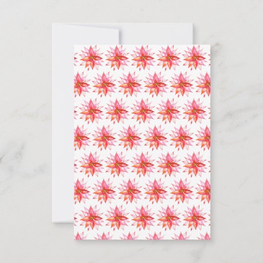 エレガントな水彩画の花のクリスマスの休日のパーティ 招待状 (裏面)