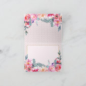 エレガントな水彩画の花の低下は感謝していしています サンキューカード (内部)